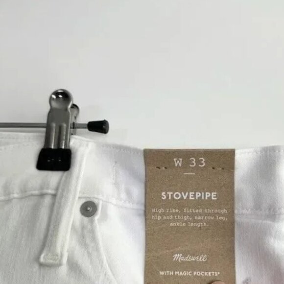 Madewell Women's Straight Leg Jeans - White - Picture 9 of 14